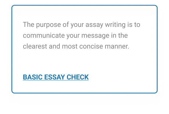 Click on the “Basic Essay Check” button to initiate the process.